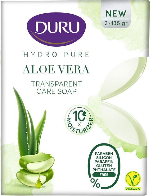 Косметичне мило DURU Hydro Pure, Aloe, 2*135 г